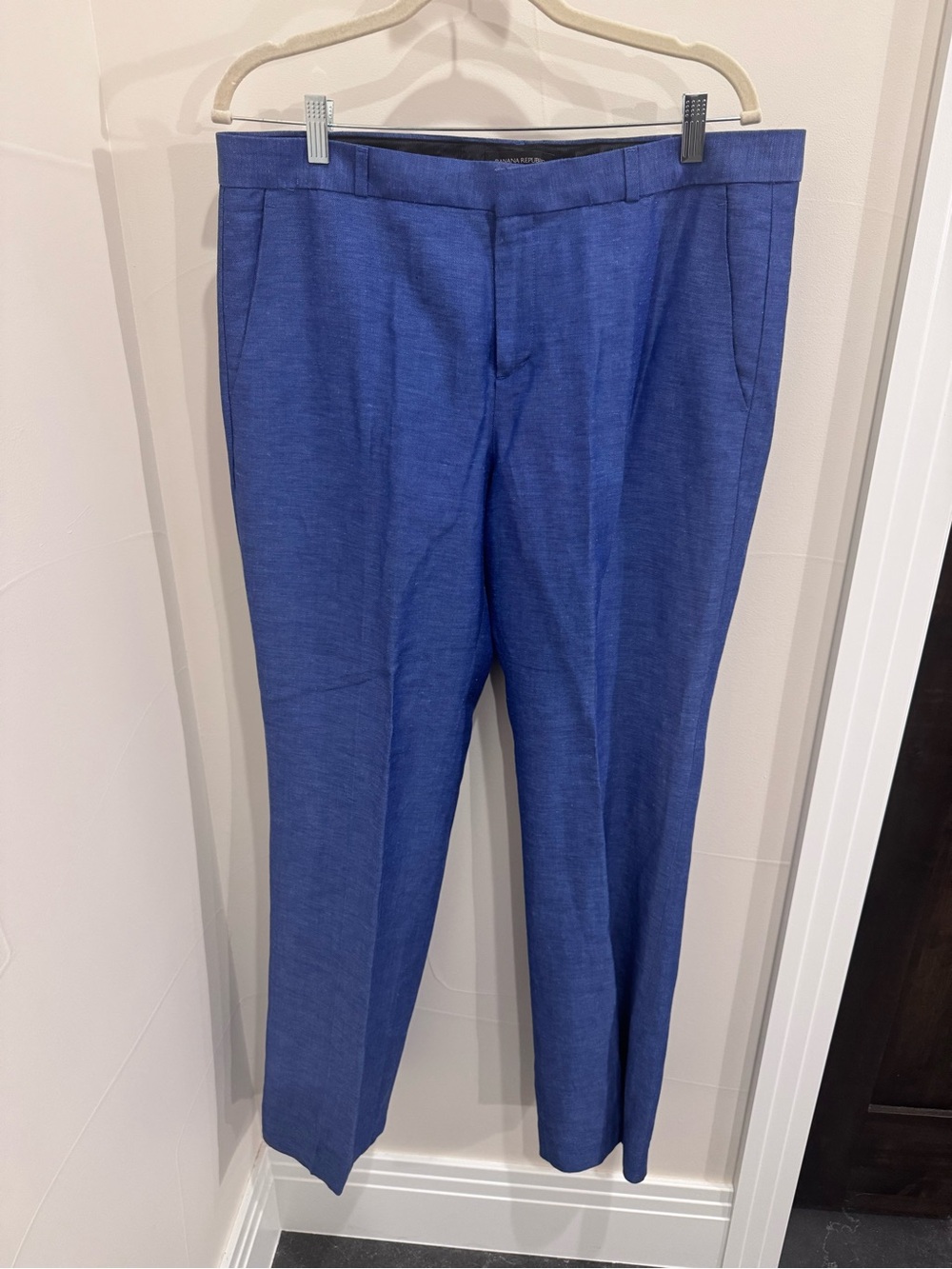 Banana Republic Linen blend Dress Pants in Blue